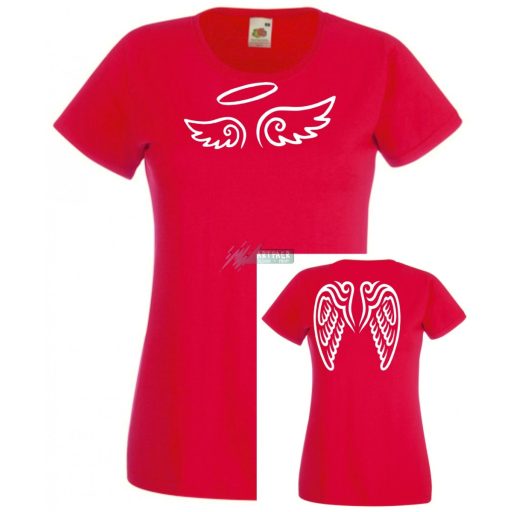 Angyali - 2 oldalas grafika női rövid ujjú póló