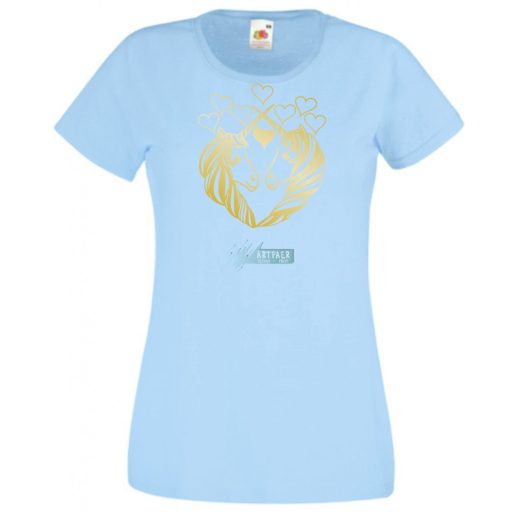 Szívecskés Unikornis női rövid ujjú póló