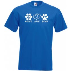 Peace Love Dogs férfi rövid ujjú póló