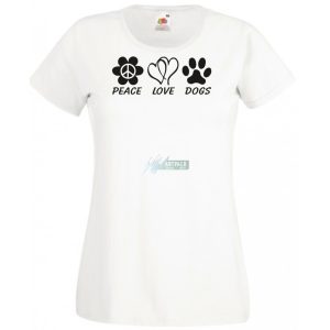 Peace Love Dogs női rövid ujjú póló