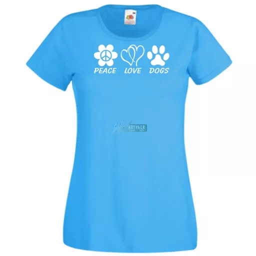 Peace Love Dogs női rövid ujjú póló