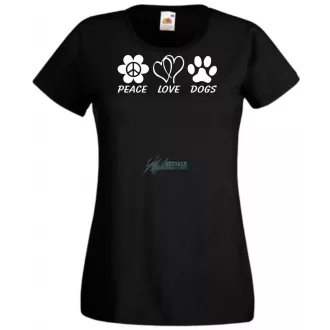 Peace Love Dogs női rövid ujjú póló