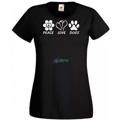 Peace Love Dogs női rövid ujjú póló