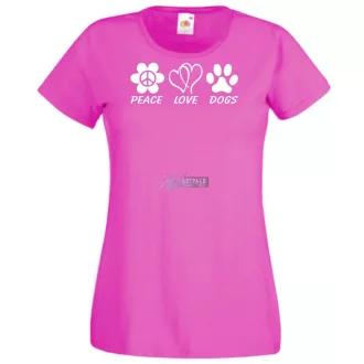 Peace Love Dogs női rövid ujjú póló