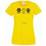 Peace Love Dogs női rövid ujjú póló