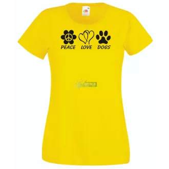 Peace Love Dogs női rövid ujjú póló