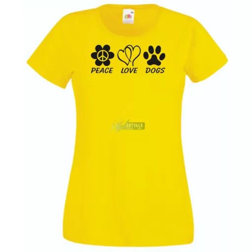 Peace Love Dogs női rövid ujjú póló