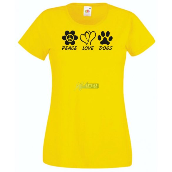 Peace Love Dogs női rövid ujjú póló