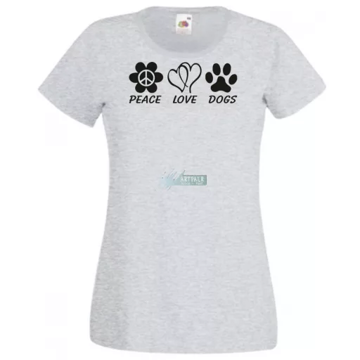 Peace Love Dogs női rövid ujjú póló