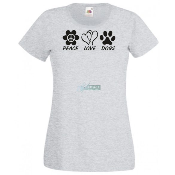 Peace Love Dogs női rövid ujjú póló