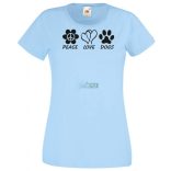 Peace Love Dogs női rövid ujjú póló