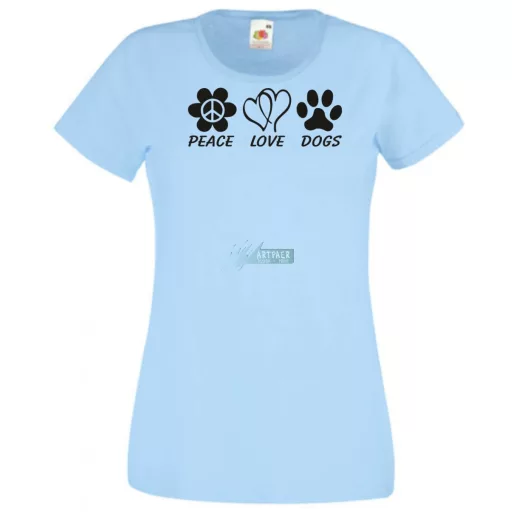Peace Love Dogs női rövid ujjú póló