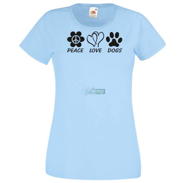 Peace Love Dogs női rövid ujjú póló