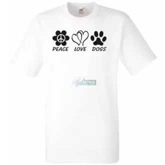 Peace Love Dogs férfi rövid ujjú póló