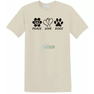 Peace Love Dogs férfi rövid ujjú póló