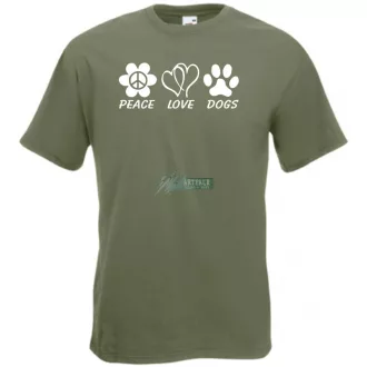 Peace Love Dogs férfi rövid ujjú póló