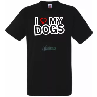 I Love My Dogs férfi rövid ujjú póló