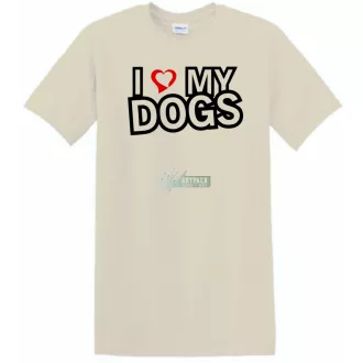 I Love My Dogs férfi rövid ujjú póló