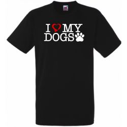 I Love My Dogs férfi rövid ujjú póló
