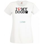 I Love My Dogs női rövid ujjú póló