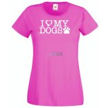 I Love My Dogs női rövid ujjú póló