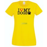I Love My Dogs női rövid ujjú póló