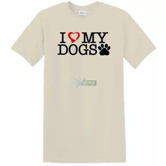 I Love My Dogs férfi rövid ujjú póló