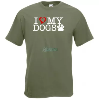 I Love My Dogs férfi rövid ujjú póló