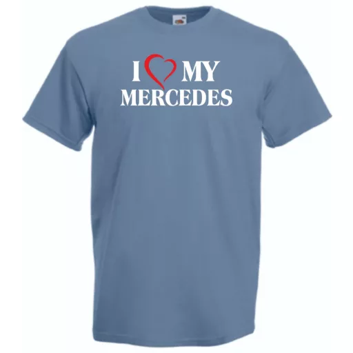 Auto fan I Love My Mercedes Benz férfi rövid ujjú póló