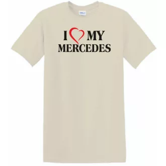 Auto fan I Love My Mercedes Benz férfi rövid ujjú póló