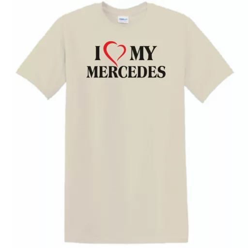 Auto fan I Love My Mercedes Benz férfi rövid ujjú póló