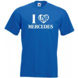 Auto fan I Love My Mercedes Benz -B férfi rövid ujjú póló