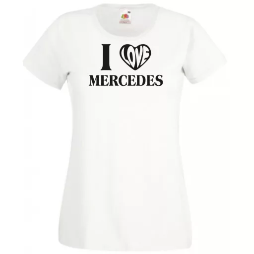 Auto fan I Love My Mercedes Benz női rövid ujjú póló