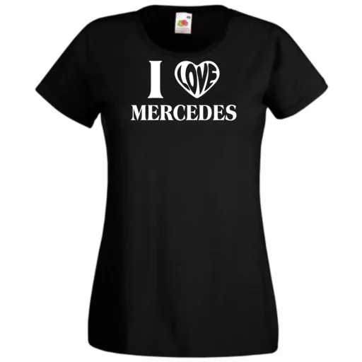 Auto fan I Love My Mercedes Benz női rövid ujjú póló