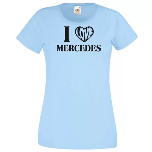 Auto fan I Love My Mercedes Benz női rövid ujjú póló