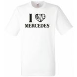 Auto fan I Love My Mercedes Benz -B férfi rövid ujjú póló