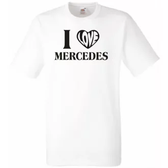   Auto fan I Love My Mercedes Benz -B férfi rövid ujjú póló