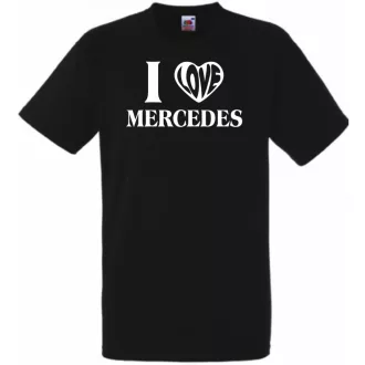   Auto fan I Love My Mercedes Benz -B férfi rövid ujjú póló
