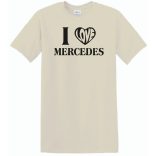 Auto fan I Love My Mercedes Benz -B férfi rövid ujjú póló