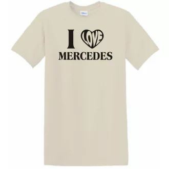   Auto fan I Love My Mercedes Benz -B férfi rövid ujjú póló