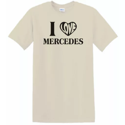 Auto fan I Love My Mercedes Benz -B férfi rövid ujjú póló