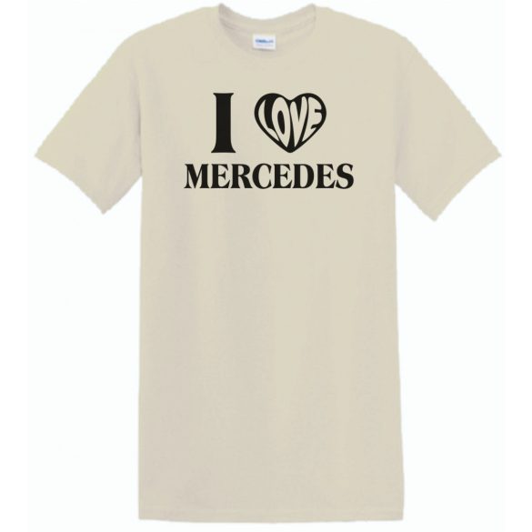 Auto fan I Love My Mercedes Benz -B férfi rövid ujjú póló