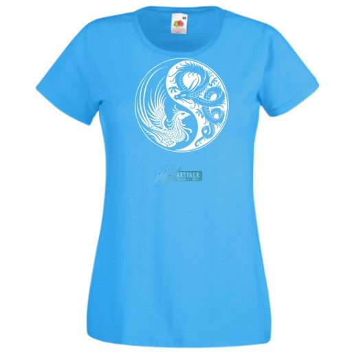 Yin Yang - Főnix és sárkány női rövid ujjú póló