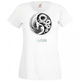 Yin Yang - Főnix és sárkány női rövid ujjú póló