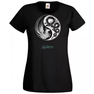Yin Yang - Főnix és sárkány női rövid ujjú póló