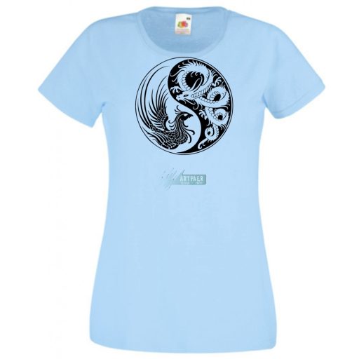 Yin Yang - Főnix és sárkány női rövid ujjú póló