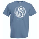 Yin Yang - Főnix és sárkány férfi rövid ujjú póló