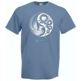 Yin Yang - Főnix és sárkány férfi rövid ujjú póló