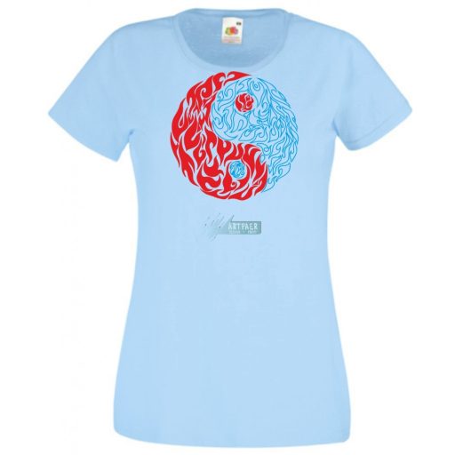 Yin Yang - Tűz és víz női póló női rövid ujjú póló