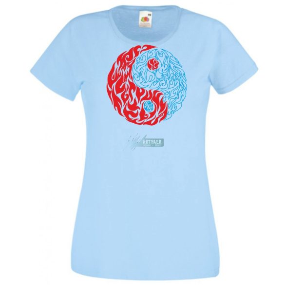 Yin Yang - Tűz és víz női póló női rövid ujjú póló